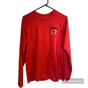 Leslie Jordan Arkansas traveler Long Sleeve lightweight red running mens medium
